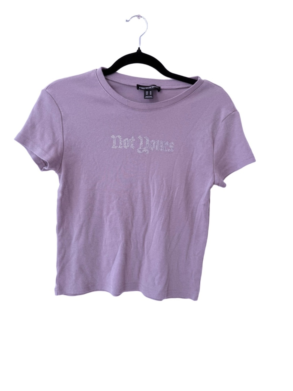 Streetwear Society  tan/ grey Rhinestone 'Not Yours' Tee